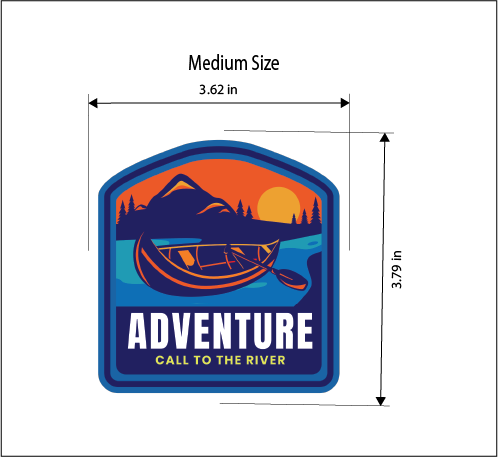 Adventure Call to the River Vinyl Sticker, Bumper, Car decals, Camping and outdoor Stickers