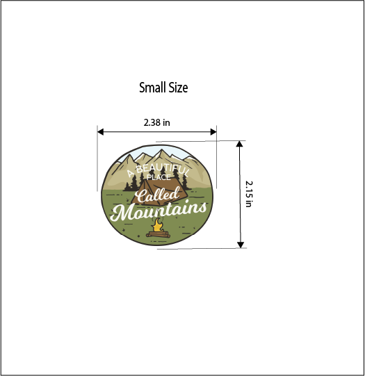 A Beautiful Place Called Mountains Camping Vinyl Stickers