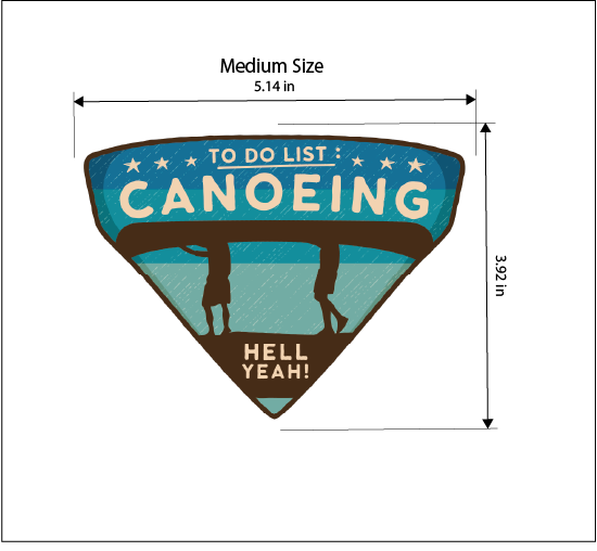 Canoeing To Do List Summer Adventure Vinyl Sticker