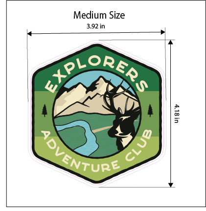 Explorers Adventure Club Summer Vinyl Sticker
