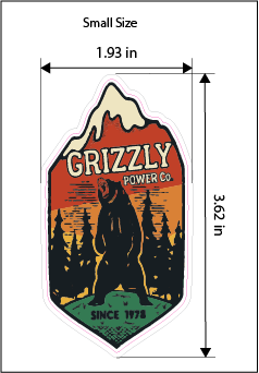 Grizzly Wild Life Adventure Vinyl Sticker
