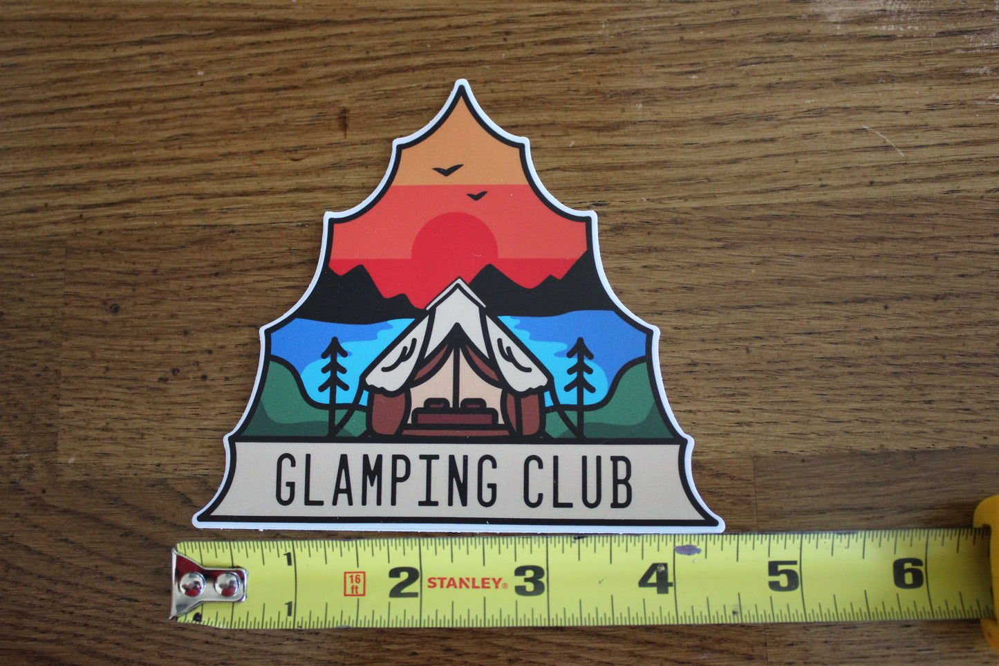 Glamping Club Vinyl Sticker, Fridge, laptop, Water bottle and Sticker for Vehicles