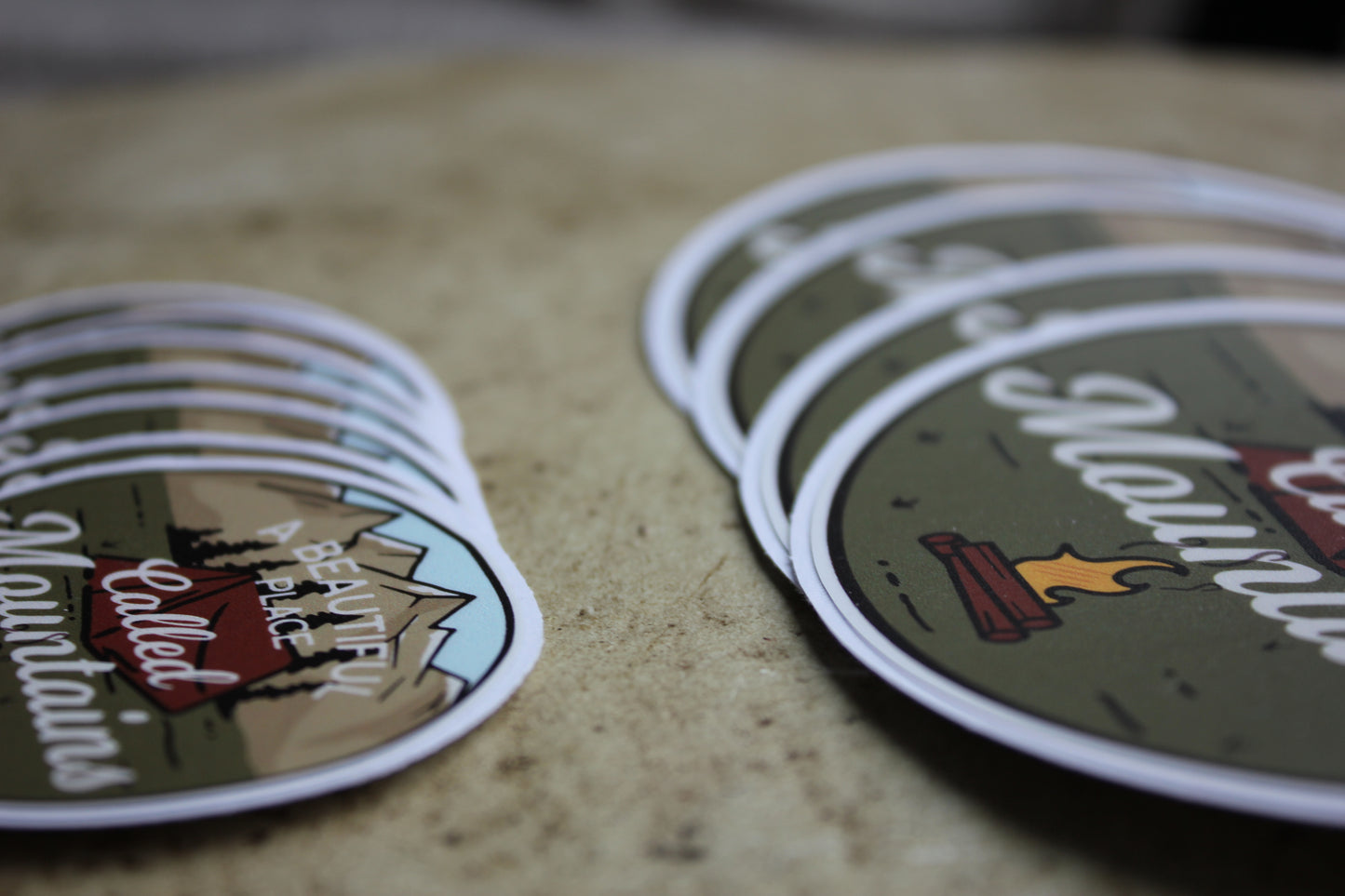 A Beautiful Place Called Mountains Camping Vinyl Stickers