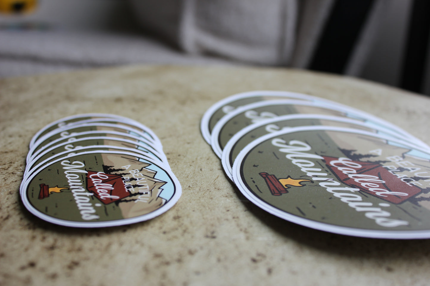 A Beautiful Place Called Mountains Camping Vinyl Stickers