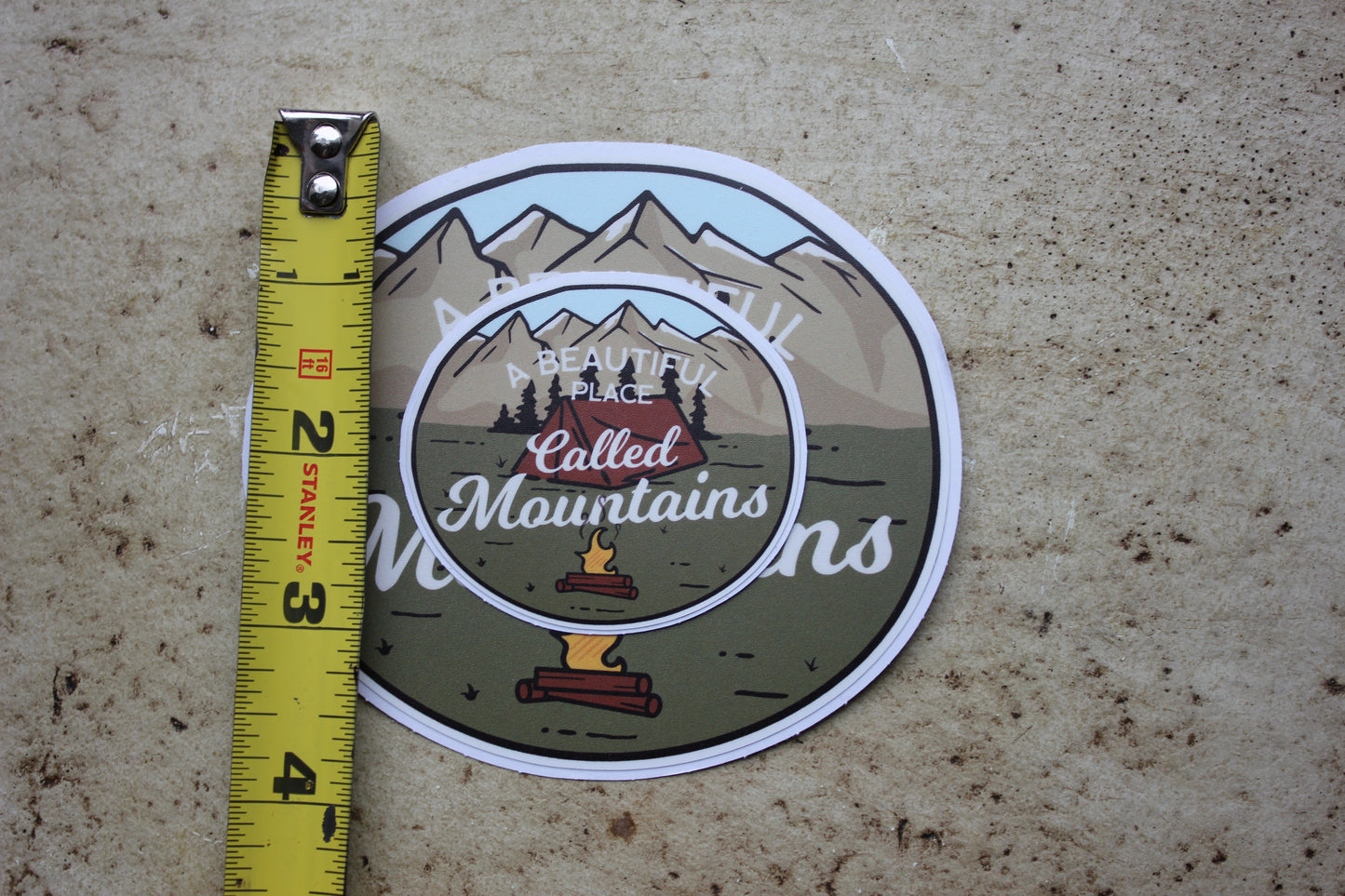 A Beautiful Place Called Mountains Camping Vinyl Stickers