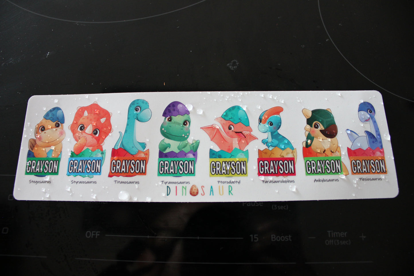 Dinasaur Babies Custom Name Back to School Cute Stickers